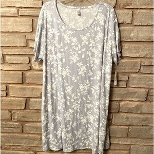 Flora Nikrooz Women's Short Sleeve Ribbed Sleep Dress Size 2X